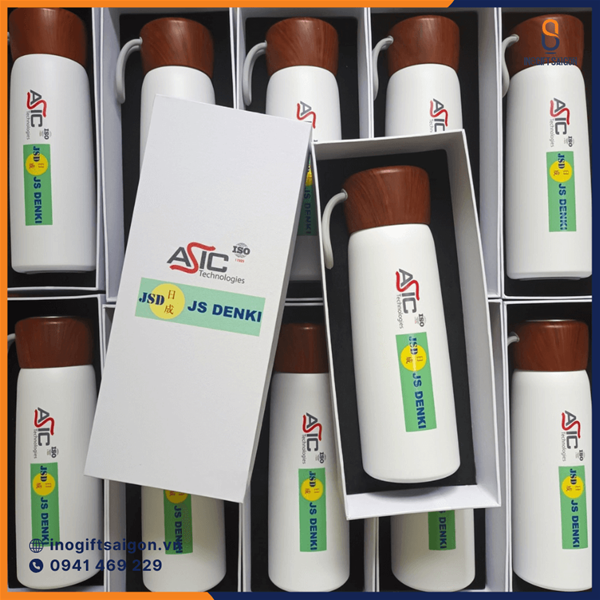 Bình giữ nhiệt nắp gỗ