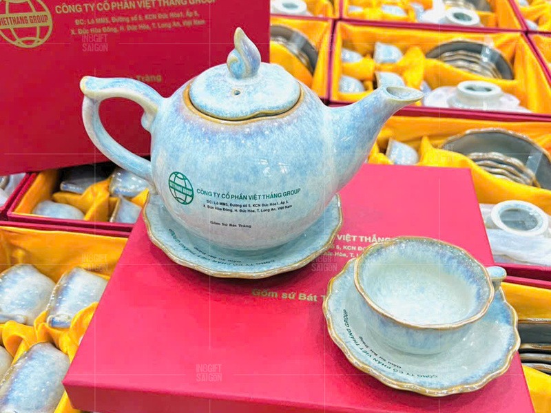 Bộ trà in logo tại Inogift Sài Gòn